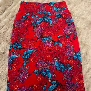LulaRoe floral printed pencil skirt - Sz XS